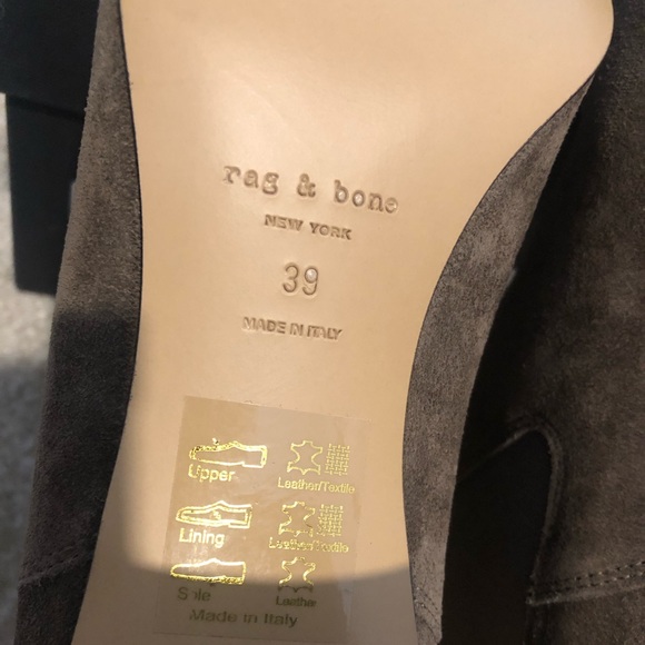 Rag & Bone Aslen Taupe Suede Boots. Retail $495. New In Box! Sz 9 - Picture 10 of 16